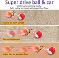 Giociv Interactive Cat Toys Ball for Indoor Cats Fast Rolling on Carpet, Chirping & Motion Activate Cat Toys (Red)