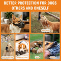 Dog Muzzle for Small Medium Large Dogs – Anti-Scavenging T-Shaped Mesh, Prevents Biting, Barking & Eating | 1.2 oz Ultra-Lightweight Breathable Soft PVC Padded Mouth Guard with Luminous Strap