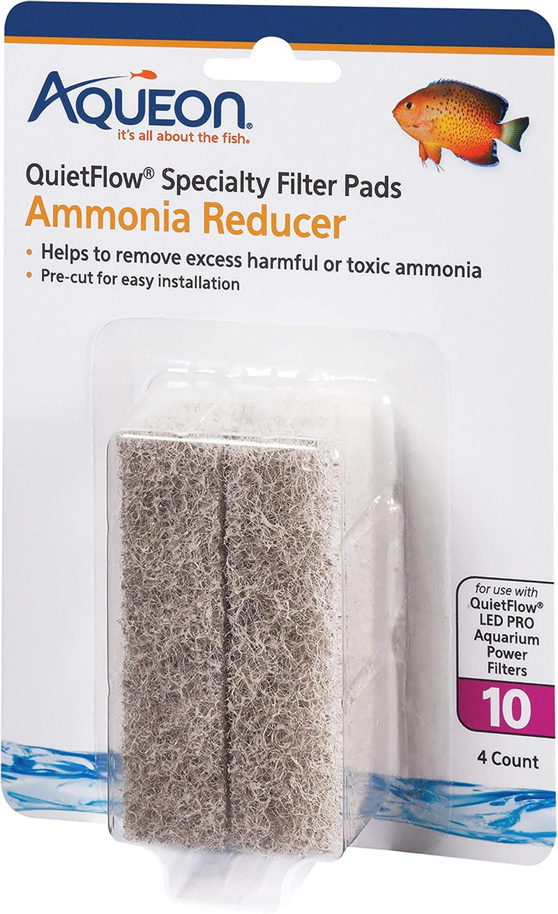 Aqueon QuietFlow LED PRO Ammonia Reducer 4 Count Filter Pads