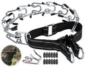 DEYACE Dog Training Collar with Quick-Release Buckle, Adjustable Stainless Steel Collar for Small Medium Large Dogs (Black, M/L Neck Girth 14.5"-18.6")