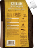 Merrick Grain Free Bone Broth, Premium Human Grade And Gluten Free Dog And Cat Food Topper Pouches, Chicken - 16 oz. Pouch