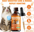 Cat Vomit Remedy & Vomiting Relief for Cats, Cat Digestive Support with Probiotics & Herbs for Sensitive Stomachs, Helps Calm Vomiting & Nausea from Hairballs, Indigestion, Diet Changes or Mild Stress