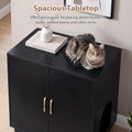 Gitelsnour 30.9'' Litter Box Enclosure Furniture- Hidden Storage, CLB003BK