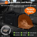 pidipiti 25x17x17 Extra Large Expandable car cat Carrier with a Litter Box