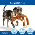 Barkbox Sasquatch Josh Interactive Plush Dog Toy - Squeaky Dog Chew Toy with Crinkle and Whip-N-Flip Arms of Dogs and Puppies