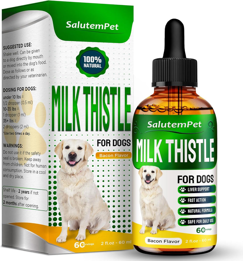 Milk Thistle for Dogs | Dog Liver Supplement for All Ages and Breeds | Here is Only Herbal Composition | + Attractive an