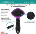 Hartz Groomer's Best Small Slicker Brush for Cats and Small Dogs, Black/Violet, 1 Count