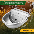 MAOPINER Automatic Water Dispenser Bowl, Stainless Steel Animal Waterer
