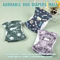 wegreeco Washable Male Dog Belly Band (Stylish Pattern) - Pack of 3 - Dog Diapers Male - Washable Male Dog Belly Wrap (B