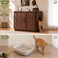 31.5" Litter Box Enclosure, Hidden Cat Furniture Cabinet