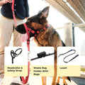 Dog Headcollar with Leash and Safety Strap Stops Heavy Pulling On The Leash Padded Reflective Head Halter for Small Medi