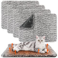 Drydiet 4 Pack Self Warming Cat Pads Self Heating Cat Mat Washable Homeless Dogs Thermal Pads Kennel Pad Reflects Body Heat Warm Crate Bed Mat for Indoor Outdoor Pet(Gray,16 x 20 Inch)