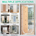Reinforced Cat Screen Door, Fits Door Size 32" x 80", Pets Proof Screen Door with Zipper Closure, Durable Cat Resistant 