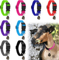 8 Pack Goat Collar with Bell, Adjustable Nylon Collars Set