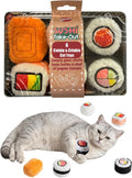 SPOT Sushi Roll Take-Out Cat Toys, Catnip and Crinkle Filled Soft Plush Toys for Indoor Cats, for Single or Multi-Cat Ho