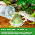 REPTI ZOO Reptile Cricket Calcium Powder Mixer, Transparent Cricket Keeper Shaker for Bearded Dragon Gecko Snake Lizard 