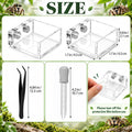 Windspeed 2+1P 1.8 inch Mini Jumping Spider Feeding Dish Magnet Tarantula Water Bowl for Spider Feeder Water Dish for Ta