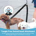 YAODHAOD Double Dog Leash,Two Dog Leash Splitter, No Tangle 360° Swivel Rotation Reflective Lead, Adjustable Length Bung