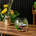 Geelin 1 Gallon Plastic Fishbowl Round Large Clear Shatterproof Tank