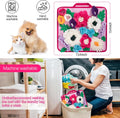 Meilzer Snuffle Mat for Dogs Pet Treats Feeding Mat for Small/Medium Breed Dogs Non-Slip/Portable/Durable Interactive Dog Puzzle Toys Encourages Natural Foraging Skills (Rose Pink)
