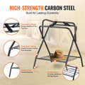 VEVOR Folding Saddle Rack, Freestanding Horse Saddle Stand, Portable Horse Blanket Holder, Heavy Duty Steel Saddle Rack 