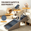 Step Stool Dog Ramp, Foldable 2-in-1 Ottoman Pet Stairs for Couch & Bed