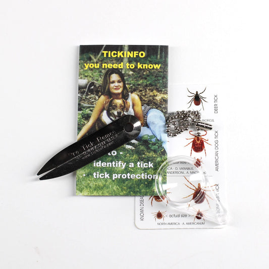 Pro-Tick Remedy 1 Pack Tick Removal Tool for Dogs Cats Horses Humans and Pets - Includes 5X Magnifier Tick ID Card and Tick Remover Pamphlet