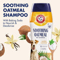 Arm & Hammer Soothing Oatmeal Dog Shampoo, Vanilla Coconut Scent, 20 Fl Oz