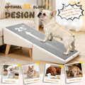 Dog Stairs for Small Dogs 16" H - Upgraded Non-Slip Dog Ramp for Couch, Foldable 2-in-1 Pet Ramp and Ottoman, Pet Stairs for Puppy, Pet Steps with Solid Wood Frame (Beige)