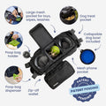 Dog Stroller Caddy Organizer with 2 Insulated Cup Holders & Treat Pocket