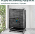 Aynaxcol Adjustable Birdcage Seed Feather Catcher Bird Cage Net Cover Soft Skirt Guard Birdcage Nylon Mesh Netting for Parrot (118 x 39.4 Inch) (Black)