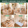 FXW AuraSpace Pro Clear Acrylic Indoor Dog Playpen, 32" H, 8 Panels
