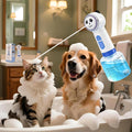 Electric Foaming Shampoo Dispenser for Dog&Cat Bath, Newly Upgraded Magnetic Rechargeable/Includes an Extra Charging Cable 2 Total, Automatic Foam Soap Sprayer for Multi-Surface Cleaning-Kitchen/Bath