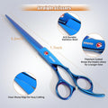 7.0in Titanium Dog Grooming Scissors Set