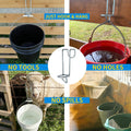 2 Pack Horse Water Bucket Hooks, Heavy Duty Metal Horse Bucket Hooks, Portable Rust Resistant Horse Stall Bucket Holder 