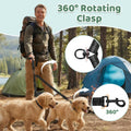 LEOSASA Double Dog Leash for 2 Dogs - No Tangle 360°Swivel Splitter with Reflective Stitching, Adjustable Length and Stretchy Shock-Absorbing Comfort, for Small/Medium Dogs Walking Training (S(2.0cm)