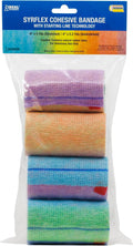 SyrFlex Cohesive Bandage 4” Rainbow 4pk