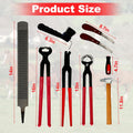 8Pcs Farrier Hoof Tool Kit, Horse Hoof Trimming Tools, For Horses Cattle
