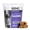 GNC Pets Essentials Calming Soft Chews for Dogs, Bacon Flavor Calming Supplement with Chamomile, Passion Flower, L-Tryptophan and Thiamine for Puppies and Adult Dogs, 60 Count