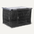 Amazon Basics Dog Cage Cover for 42-inch Wire Crates, Heavy-Duty with Zippered Panels
