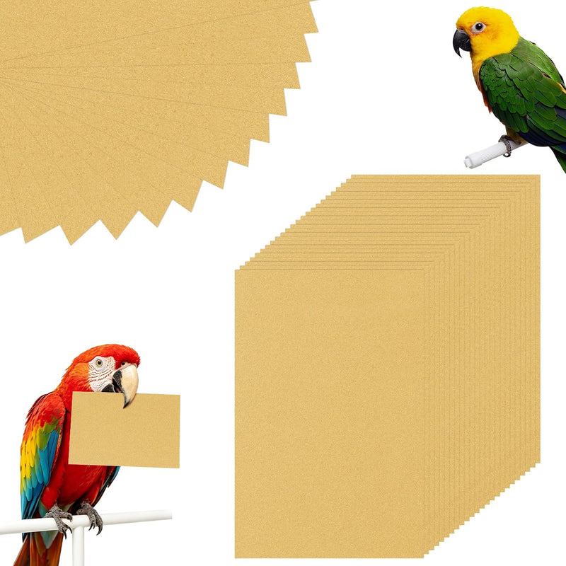 50 Pack Gravel Liner Calcium Paper for Bird Cage