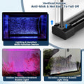 hygger Aquarium Bubble Bar with 24/7 LED Light, Quiet Fine Air Stone with Hose Check Valve, Adjustable Time Brightness C