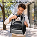Pawtners Rolling Cat Carrier Backpack with Wheels for Cats Small Dogs