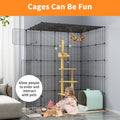 Oneluck 5-Tier 69 Inch Large Cat Cages DIY Cat Playpen Detachable Metal Wire Kennels Cat Crate Exercise Extra Place Idea