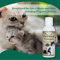 Mad About Organics Oatmeal Shampoo for Cats & Small Pets – Gentle, Balanced Formula for Skin & Coat Health – Comforts Dry Skin Care for Small Pets 4 Weeks & Up, Including Pregnant Pets – 4 oz