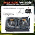 VEVOR Dog Bike Trailer, Supports up to 88 lbs, Pet Cart Bicycle Carrier, Easy Folding Frame with Quick Release Wheels, Universal Bicycle Coupler, Reflectors, Fl