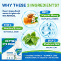 Reptile Eye Drops with Manuka Honey, Heartleaf & Hyaluronic Acid – Gentle Eye Wash & Moisturizing Care for Bearded Drago
