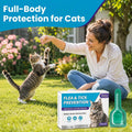 12Pcs Cat Flea&Tick Topical Drops, Flea and Tick for Cats & Kittens 8 Weeks or Older, Monthly Use