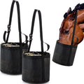 2 Pcs Horse Feed Bag, Heavy Duty Mesh Feeder with Adjustable Strap, Black