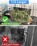 Rabbit Hay Feeder - Guinea Pig Hay Feeder - X-Large Metal Frame Bunny Hay Holder, 9.7x4.7x6.6 inch Guinea Pig Hay Holder
